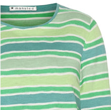 Load image into Gallery viewer, Mansted Natalia Stripe Cotton Top - Green
