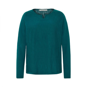Mansted Kea Cotton Slub Knit Top - Dark Aqua