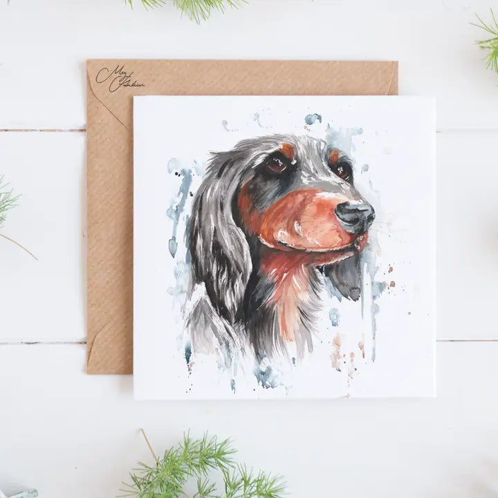 Meg Hawkins Greeting Card - Dachshund