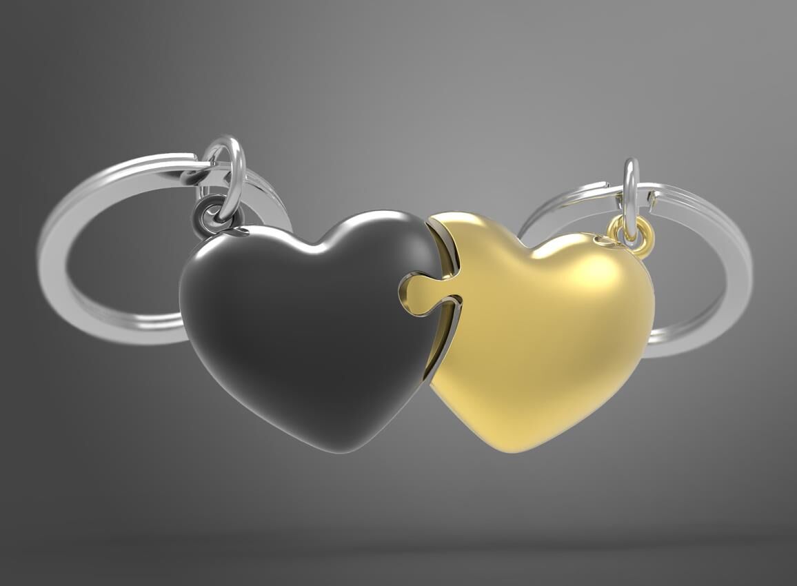 MetalMorphose Keyring - Love Hearts – Monty & Moo