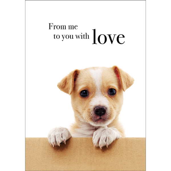 Greeting Card - Mini Size - From me to you with Love - Puppy