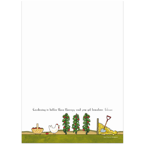 Red Tractor Designs A5 Notepad - Garden Therapy