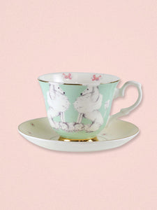 Yvonne Ellen Teacup & Saucer set of 2 - Poodle & Sausage Dog