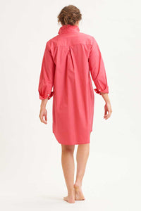 Shirty Popover Shirtdress - Raspberry