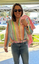 Load image into Gallery viewer, Enveloppe Linen Shirt Rainbow
