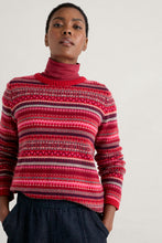 Load image into Gallery viewer, Seasalt Cornwall Percella Cove Jumper - Star Jasmine Carmine Mix
