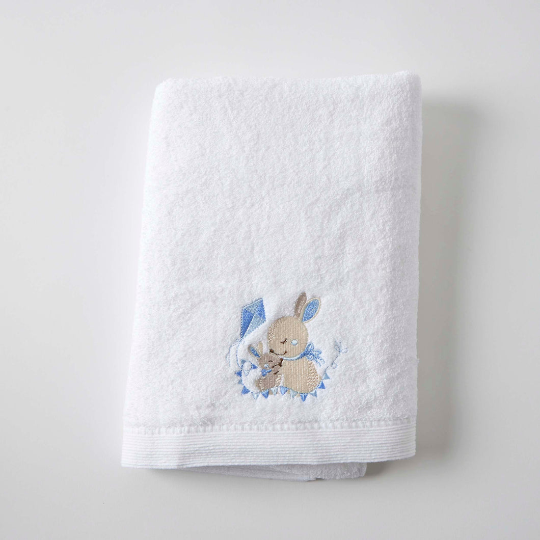 Baby Bath Towel - Blue Bunny