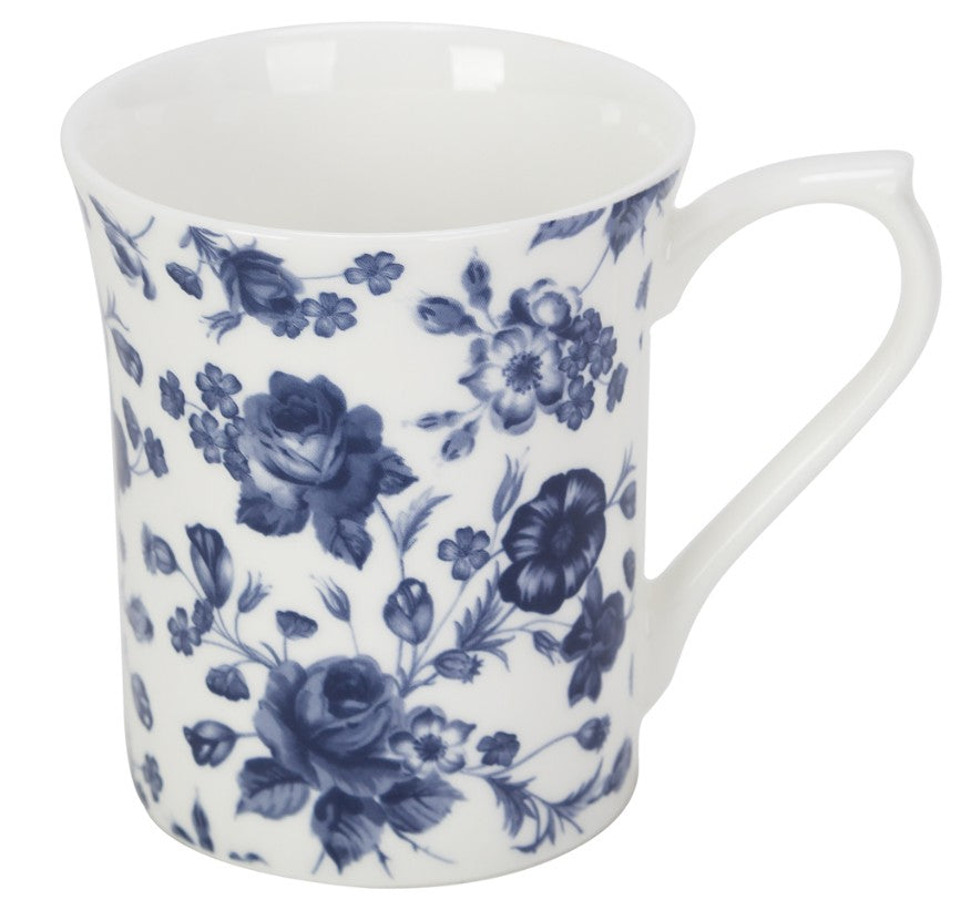 Queens by Churchill Blue Story Fine Bone China Mug - Calais