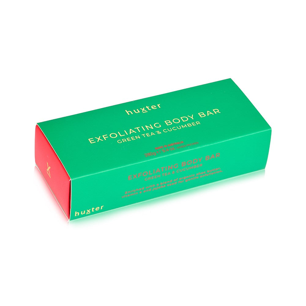 Huxter Exfoliating Body Bar 280gm - Green Tea & Cucumber