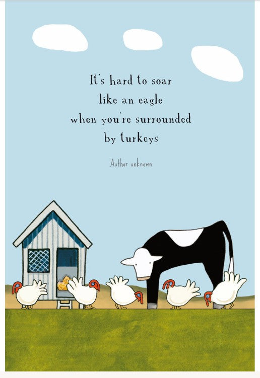 Red Tractor Designs Greeting Card - Getting Grounded