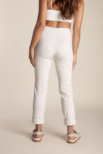Load image into Gallery viewer, Two T&#39;s Gingham Pant - Stone/White
