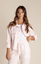 Load image into Gallery viewer, Two T&#39;s Linen Shirt Jacket - Pale Pink
