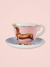 Load image into Gallery viewer, Yvonne Ellen Teacup &amp; Saucer set of 2 - Poodle &amp; Sausage Dog
