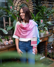 Load image into Gallery viewer, Avoca (Ireland) Silk Merino Wrap - Rainbow
