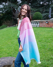 Load image into Gallery viewer, Avoca (Ireland) Silk Merino Wrap - Rainbow
