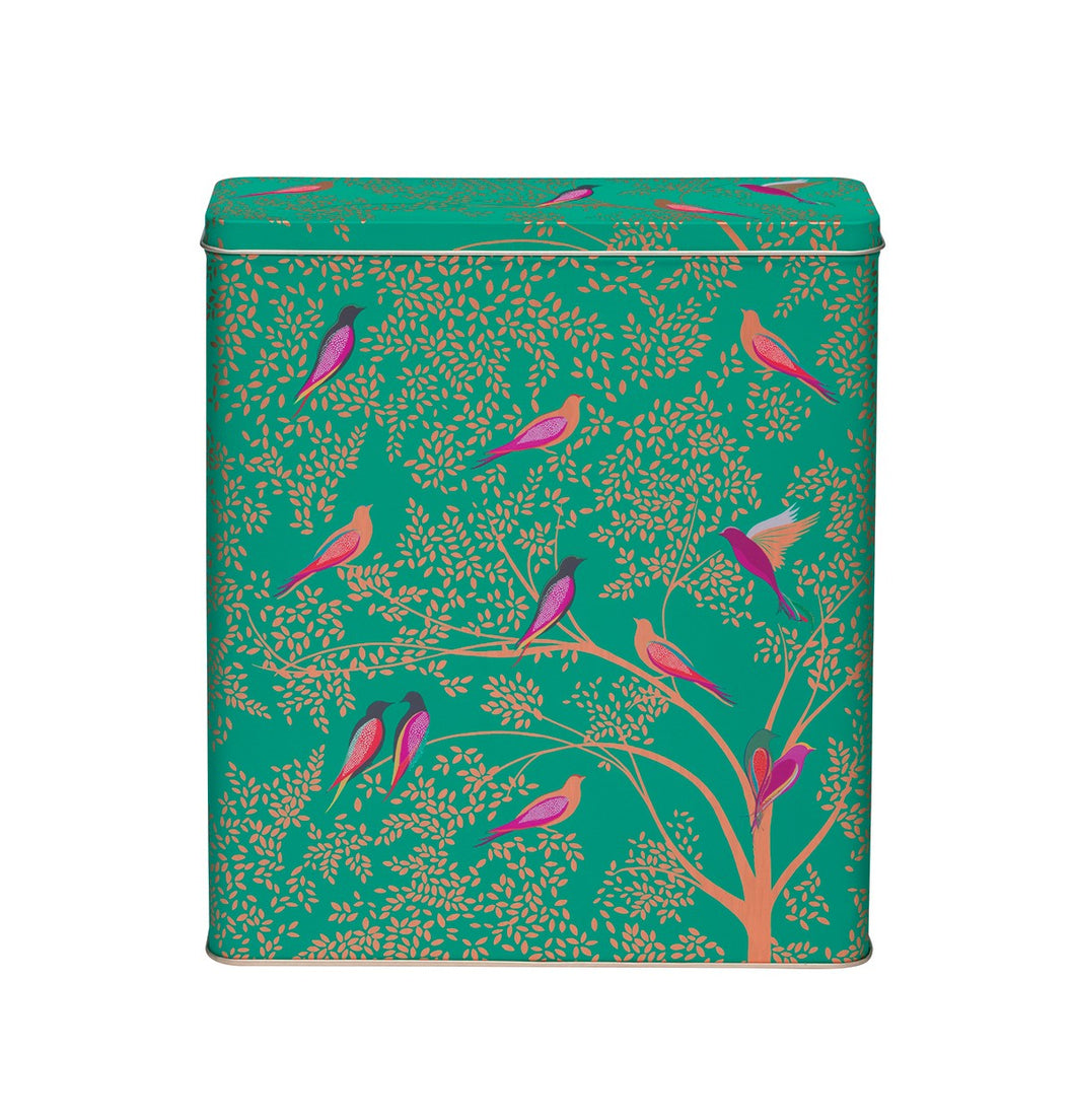 Sara Miller Green Birds Cereal Tin