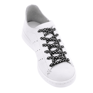 Sliwils Shoelaces - Black/White Spot