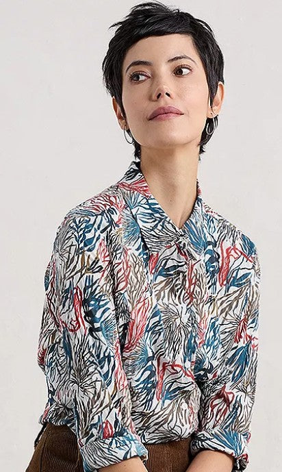 Seasalt Cornwall Larissa Shirt - River Kelp Chalk