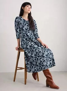 Seasalt Veronica Dress - Woodcut Thistle Maritime