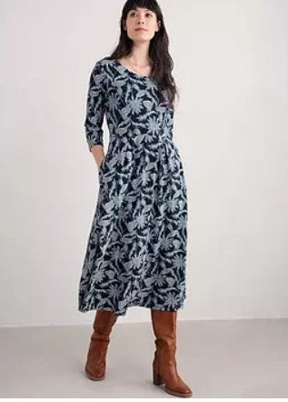 Seasalt Veronica Dress - Woodcut Thistle Maritime