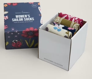 Seasalt Box of 4 Pairs of Socks - Fair Rose Mix