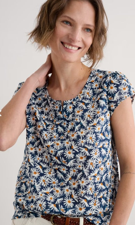 Seasalt Garden Gate Top - Scatter Daisy