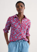 Load image into Gallery viewer, Seasalt Cornwall Larissa Shirt - Collaged Floral Scarlet
