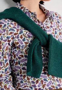 Seasalt Cornwall Larissa Shirt - Sunlit Leaves Chalk