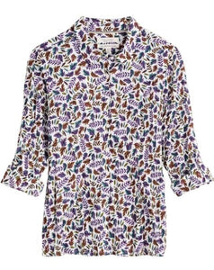 Seasalt Cornwall Larissa Shirt - Sunlit Leaves Chalk