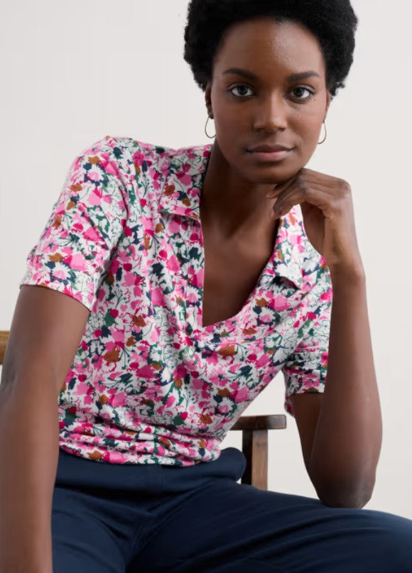 Seasalt of Cornwall Misty Sky Shirt - Blossom Sketch Chalk