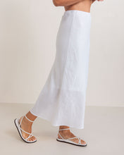 Load image into Gallery viewer, See Saw Linen Bias Slip Skirt - White
