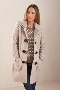 See Saw Boiled Wool Duffle Coat - Natural
