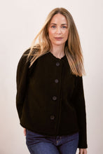 Load image into Gallery viewer, See Saw Boiled Wool Fringe Trim Jacket - Black
