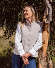 Load image into Gallery viewer, See Saw Boiled Wool High Collar Vest - Natural
