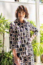 Load image into Gallery viewer, See Saw Cotton 3/4 Sleeve Shirt - Geo Print
