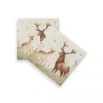 Kate of Kensington Pair of Coasters - Stag & Doe