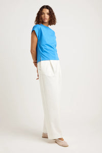 Toorallie Crew Neck Cotton Tank - Azure