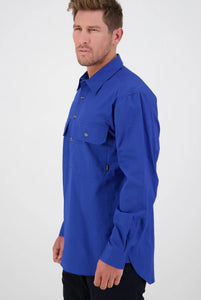 Swanndri Mens Bendigo Cotton Shirt - Electric Blue