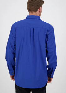Swanndri Mens Bendigo Cotton Shirt - Electric Blue
