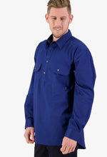 Load image into Gallery viewer, Swanndri Mens Bendigo Cotton Shirt - Navy
