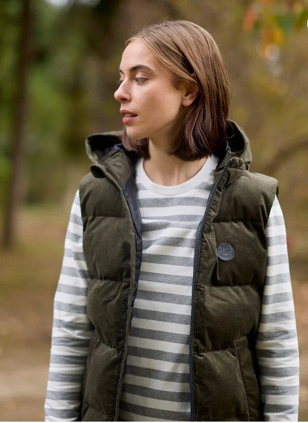 Swanndri Summit Womens Cord Vest - Olive