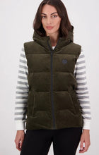 Load image into Gallery viewer, Swanndri Summit Womens Cord Vest - Olive
