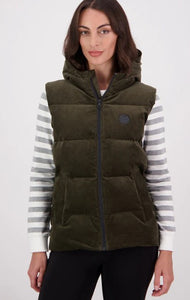 Swanndri Summit Womens Cord Vest - Olive
