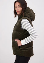 Load image into Gallery viewer, Swanndri Summit Womens Cord Vest - Olive
