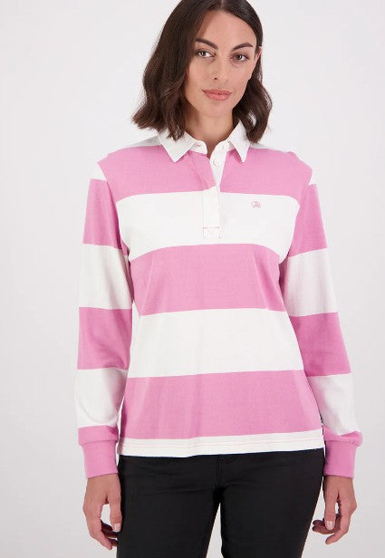 Swanndri Rugby Jumper - Blossom/White