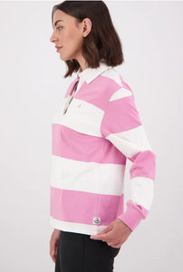 Swanndri Rugby Jumper - Blossom/White