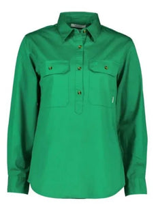 Swanndri Ladies Roma Cotton Shirt - Green