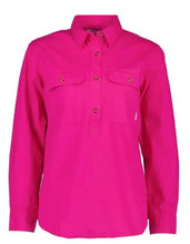 Load image into Gallery viewer, Swanndri Ladies Roma Cotton Shirt - Hot Pink
