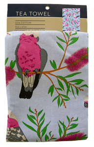 Allgifts Australia Tea Towel - Galah Blue