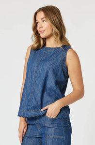 Threadz Charli Denim Top - Denim